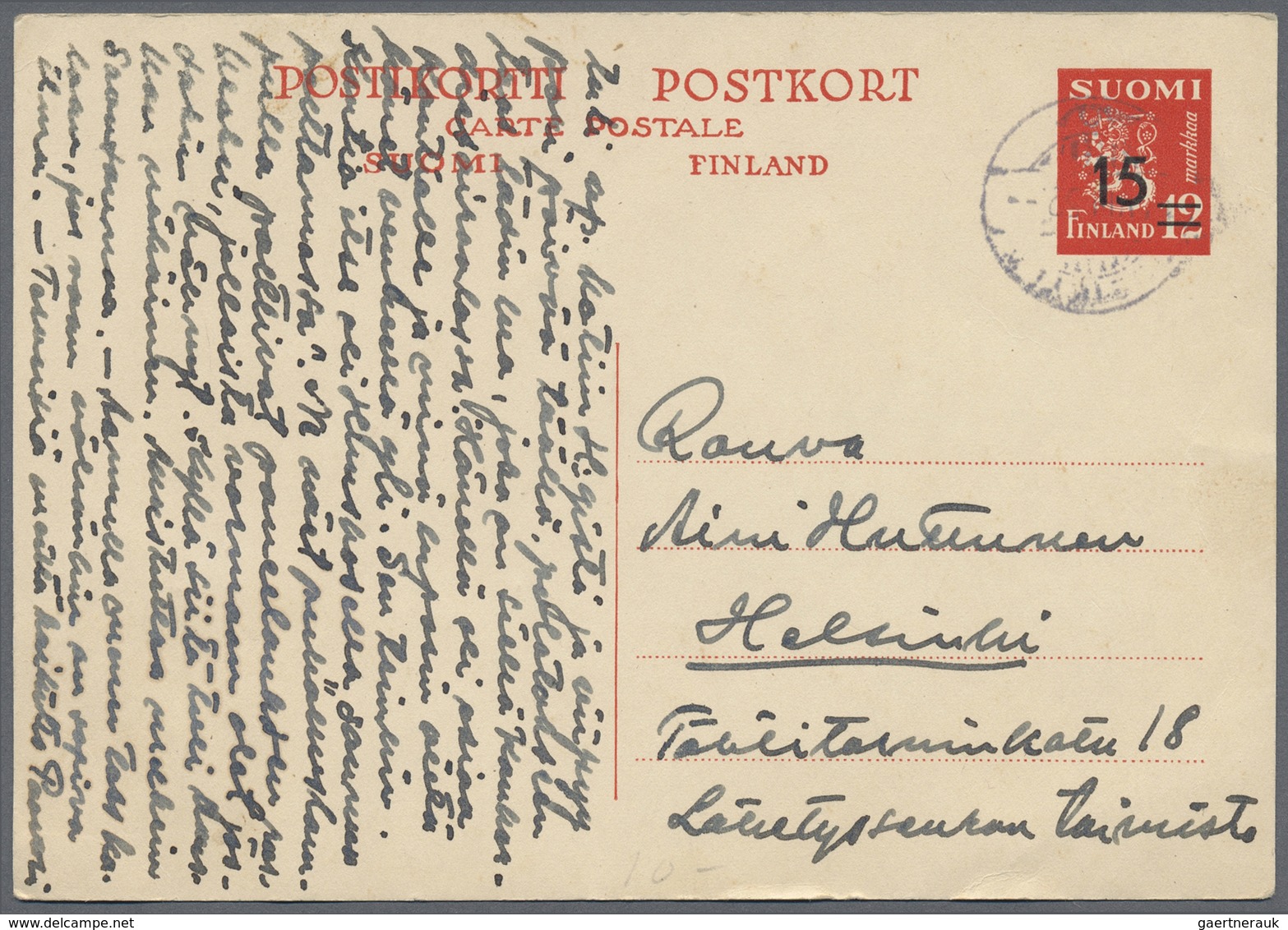 GA Finnland - Ganzsachen: 1872/1952, Nice Accumulation Of About 350 Stationery Cards Used And Unused In - Entiers Postaux