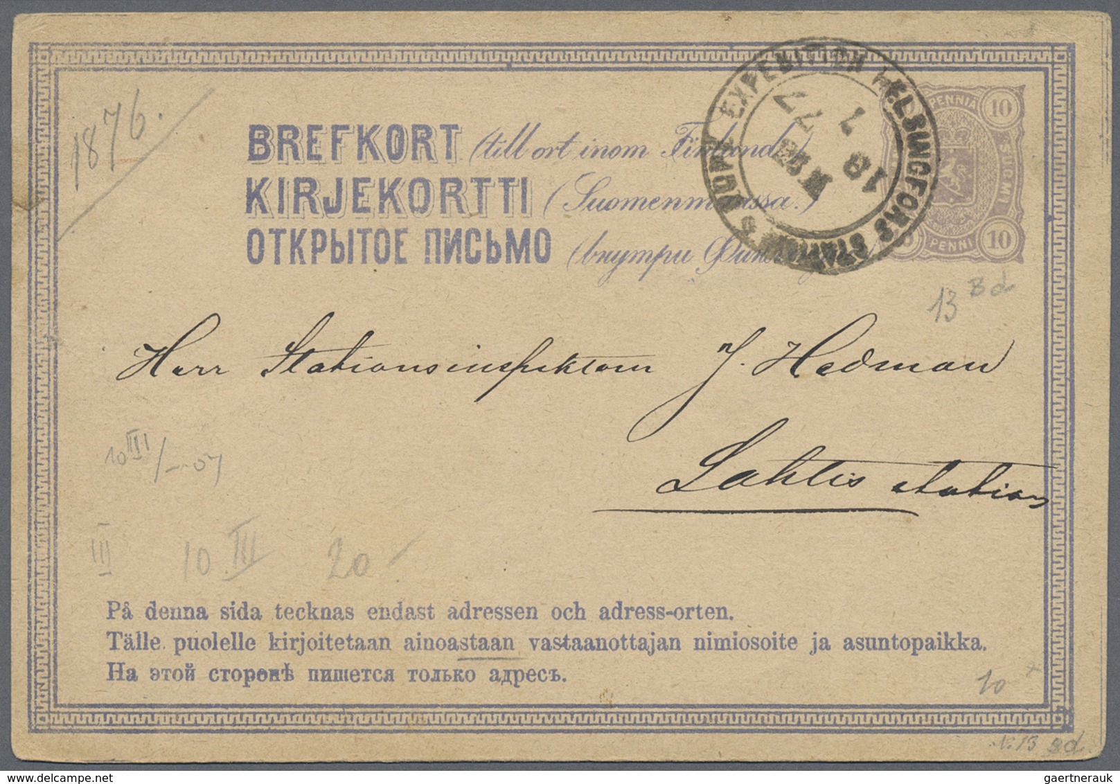 GA Finnland - Ganzsachen: 1872/1952, Nice Accumulation Of About 350 Stationery Cards Used And Unused In - Entiers Postaux
