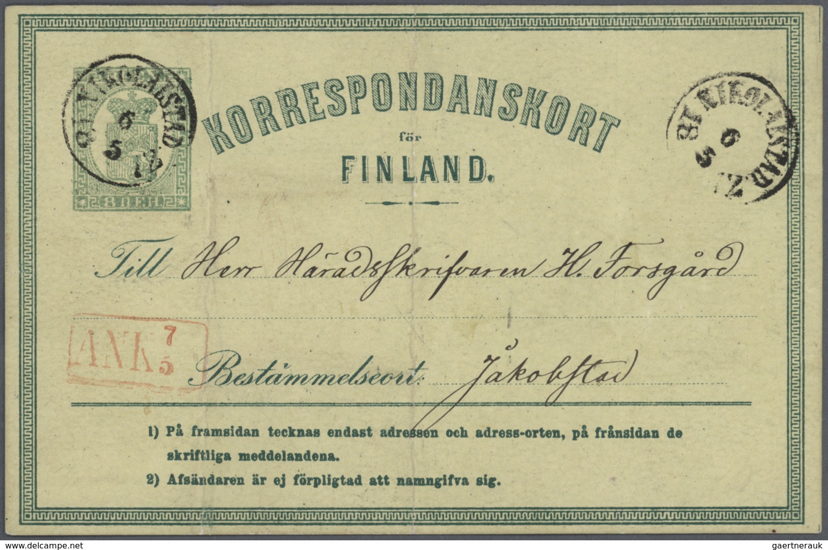 GA Finnland - Ganzsachen: 1872/99 (ca.), Very Fine Collection Of Ca. 41 Old Postal Stationeries Includi - Entiers Postaux