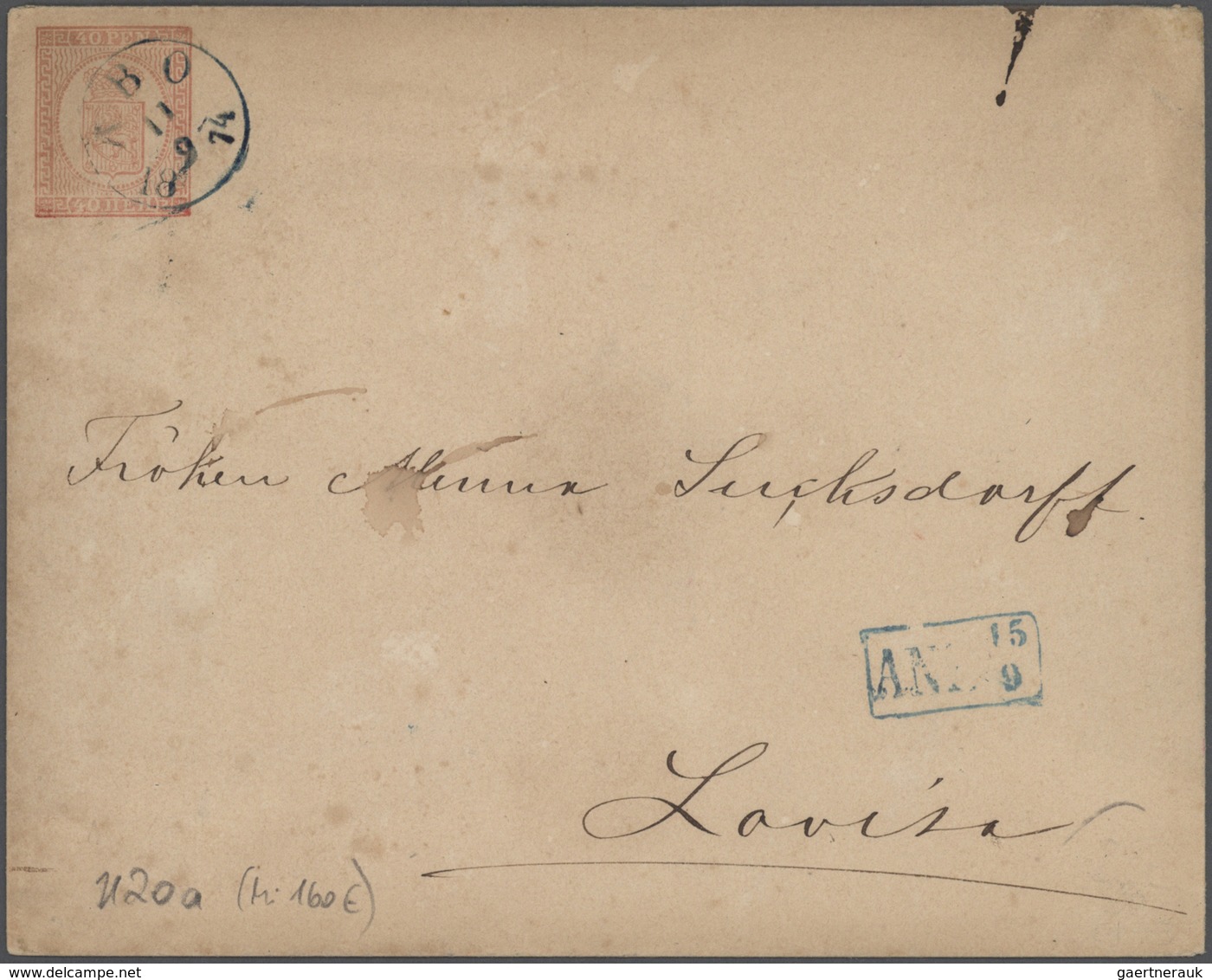 GA/Br Finnland - Ganzsachen: 1874/1940, lot of ca. 50 used postal stationery postcards and covers with man