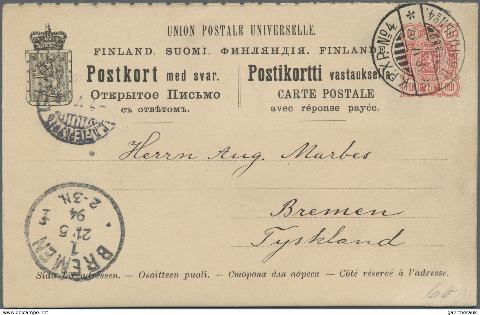 GA Finnland - Ganzsachen: 1876/1918, Lot Of 29 Used And Unsued Stationeries With Cards Incl. Reply Card - Entiers Postaux