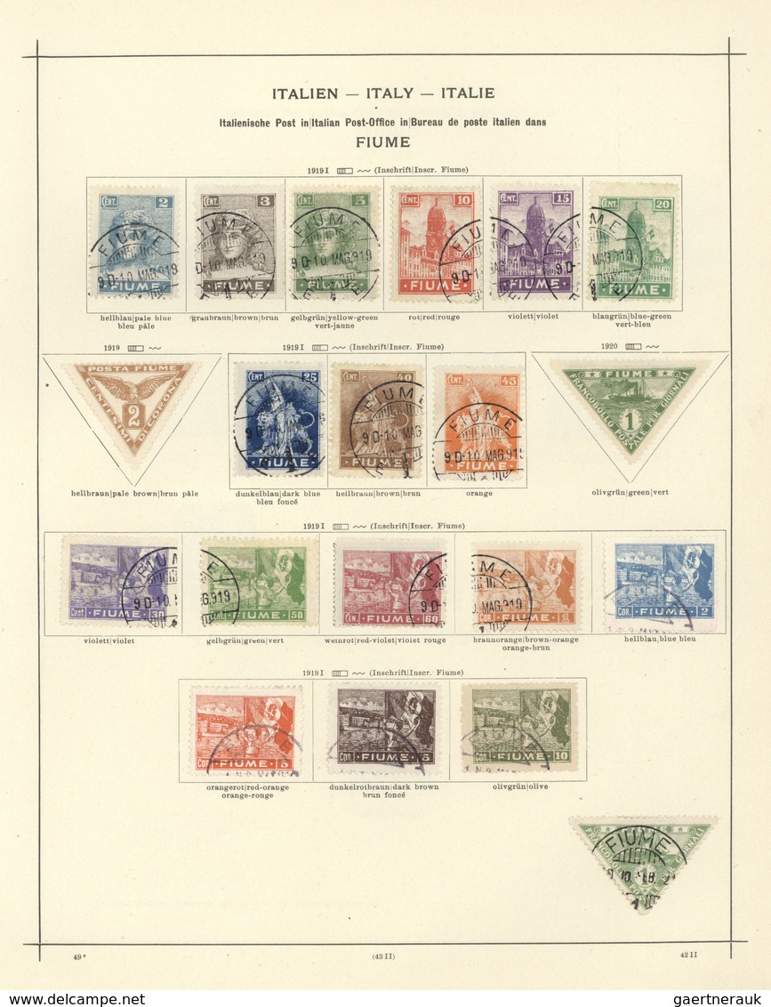 O/* Fiume: 1877/1964, Italian Area, Mint And Used Collection On Album Pages, Partly Varied Condition, Co - Fiume