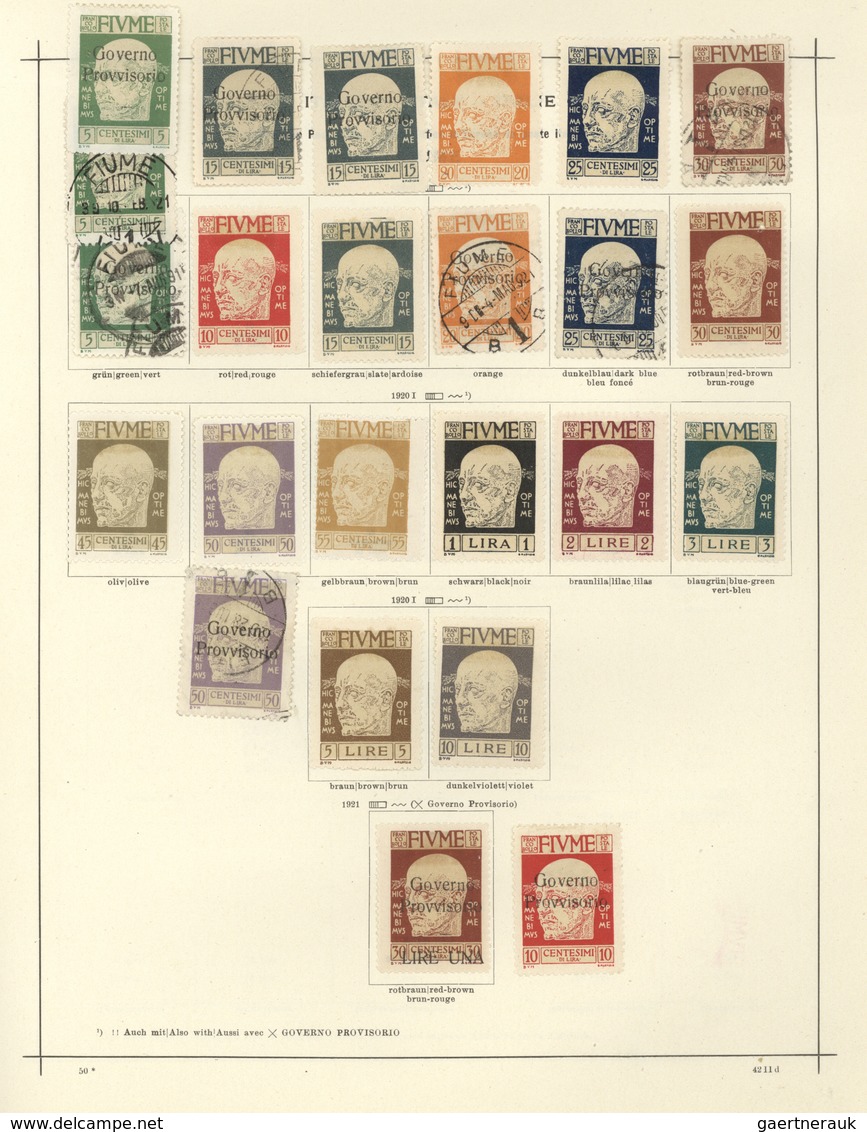 O/* Fiume: 1877/1964, Italian Area, Mint And Used Collection On Album Pages, Partly Varied Condition, Co - Fiume