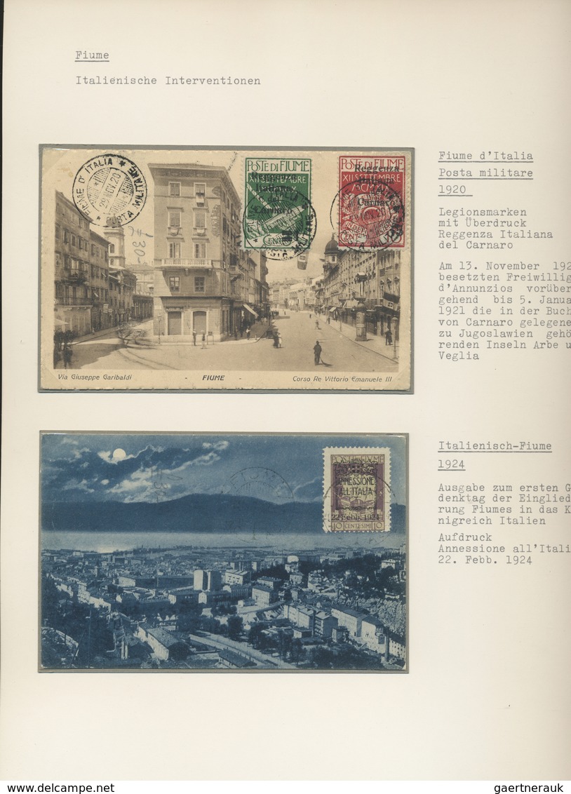 O/*/Br Fiume: 1918/1924, Collection On Album Sheets Used And Unused With More Than 200 Stamps (some Complet - Fiume