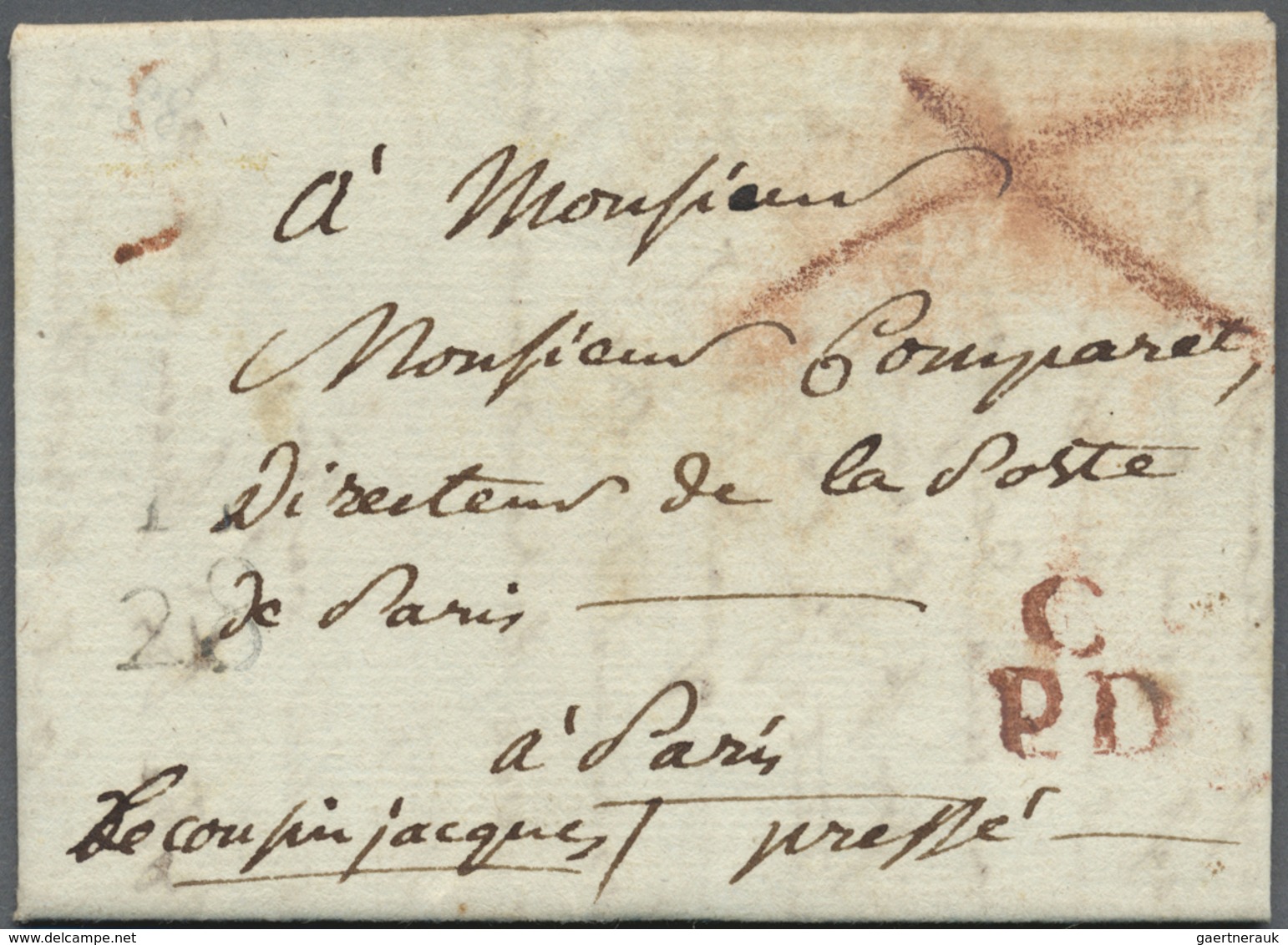 Br Frankreich - Vorphilatelie: 1788/1866, Mehr Als 80 Vorphilatelistische Bzw. Markenlose Briefe, Vielf - 1792-1815: Départements Conquis