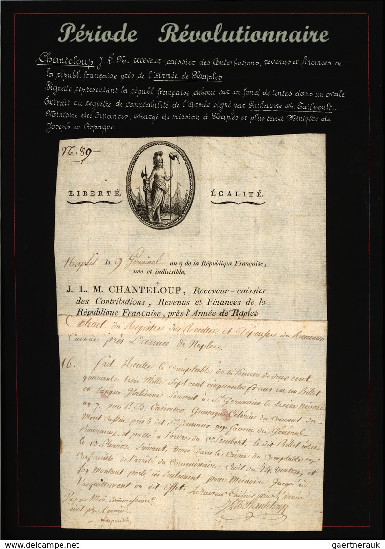 Br Frankreich - Vorphilatelie: 1797/1805 (ca.) Collection of approx. 200 letters (letter contents)inclu