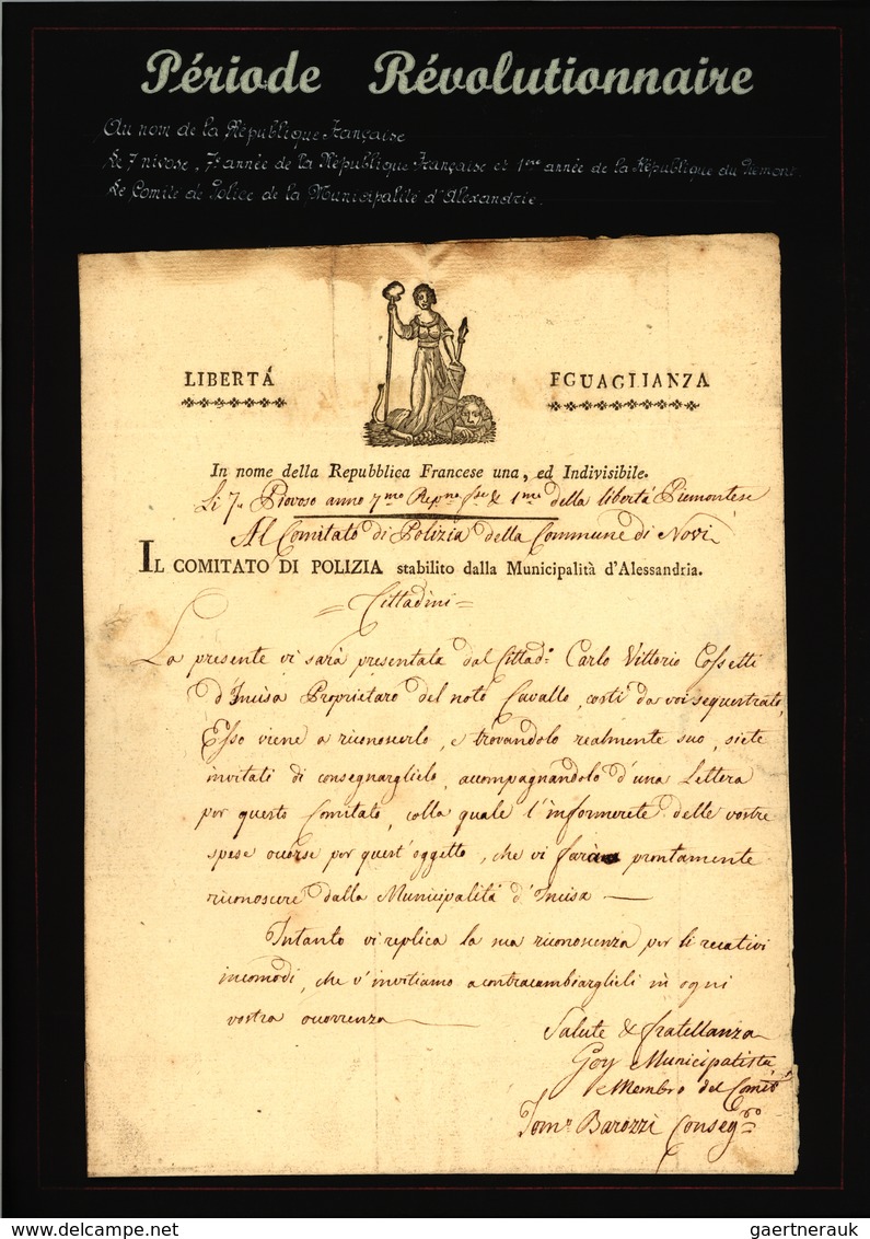 Br Frankreich - Vorphilatelie: 1797/1805 (ca.) Collection of approx. 200 letters (letter contents)inclu