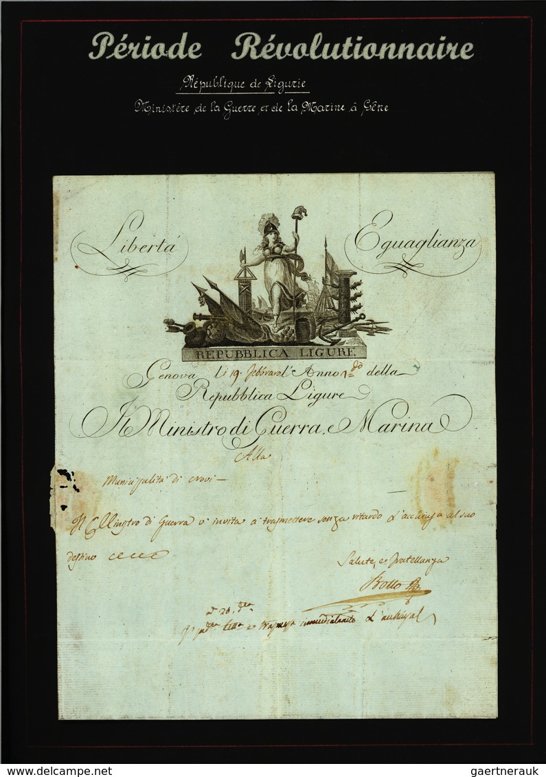 Br Frankreich - Vorphilatelie: 1797/1805 (ca.) Collection of approx. 200 letters (letter contents)inclu