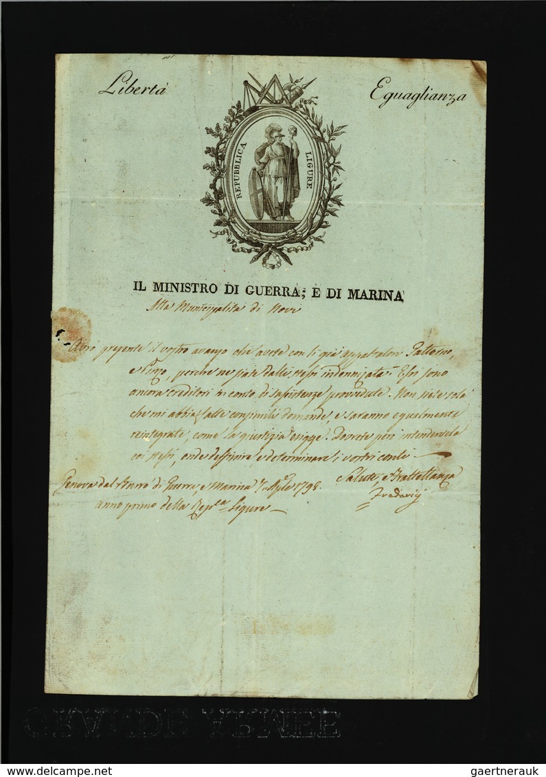 Br Frankreich - Vorphilatelie: 1797/1805 (ca.) Collection of approx. 200 letters (letter contents)inclu