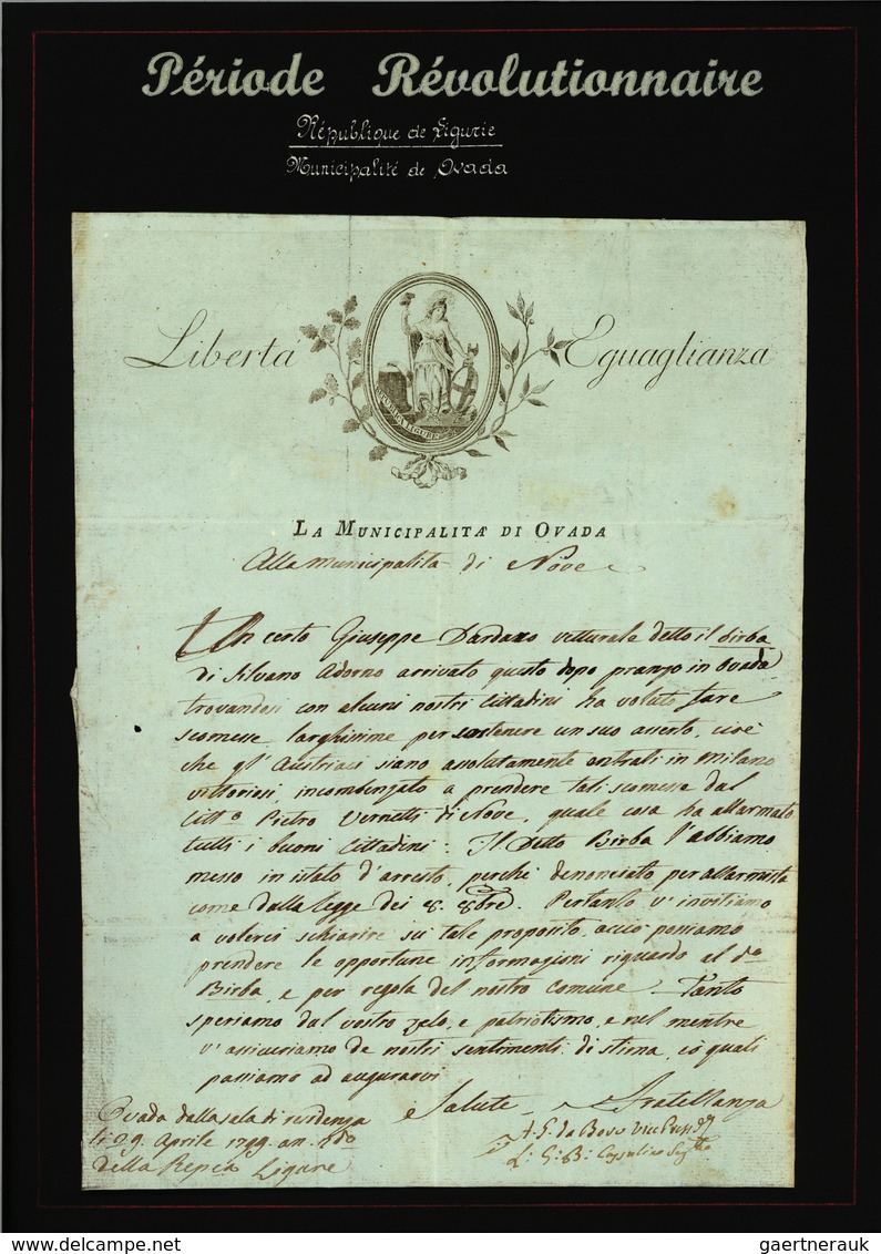 Br Frankreich - Vorphilatelie: 1797/1805 (ca.) Collection of approx. 200 letters (letter contents)inclu