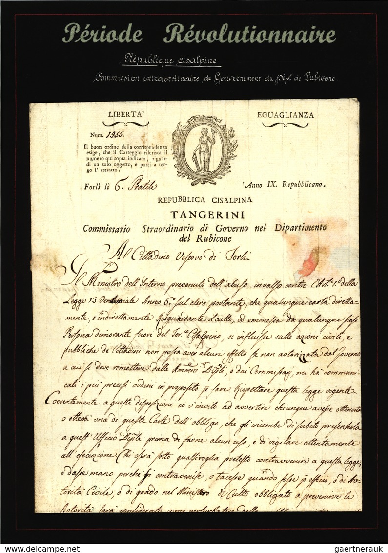 Br Frankreich - Vorphilatelie: 1797/1805 (ca.) Collection of approx. 200 letters (letter contents)inclu