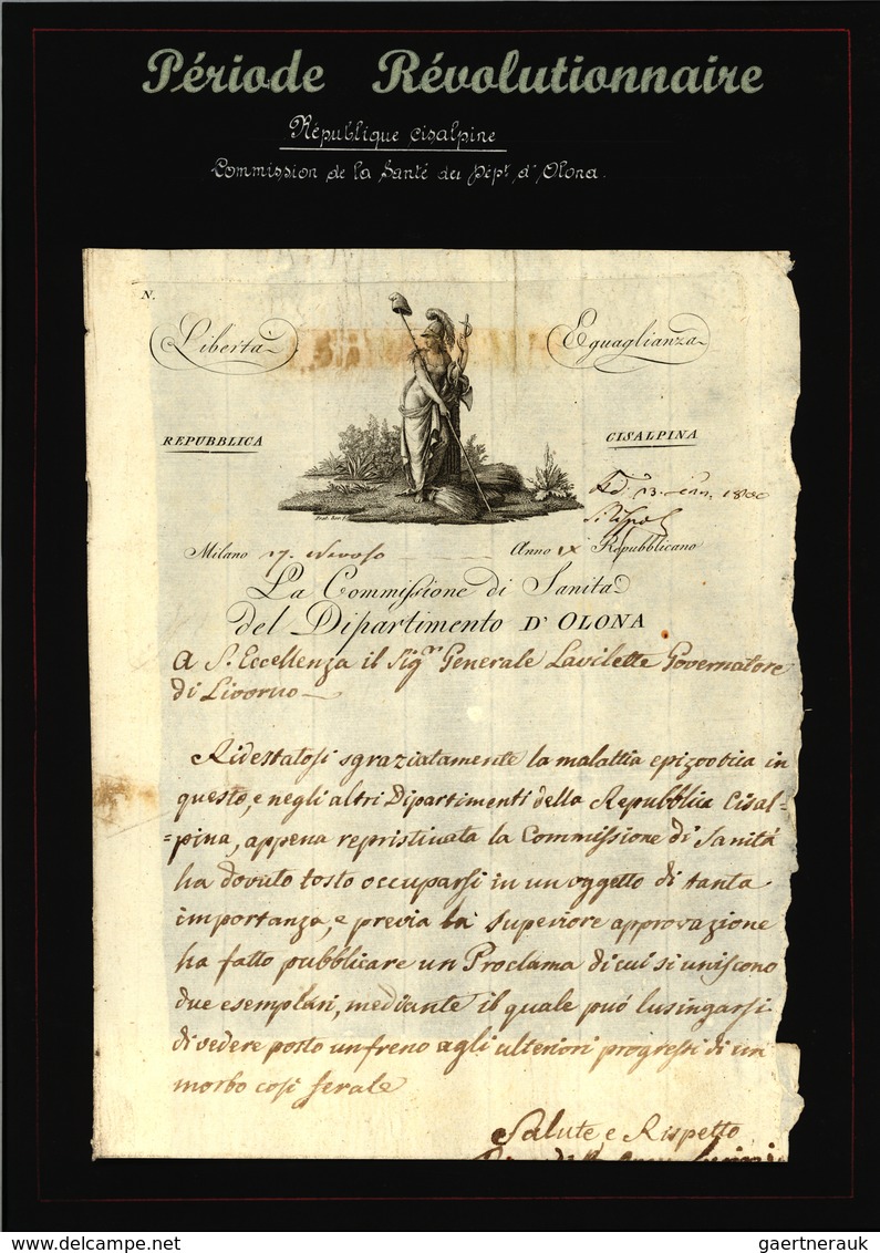 Br Frankreich - Vorphilatelie: 1797/1805 (ca.) Collection of approx. 200 letters (letter contents)inclu