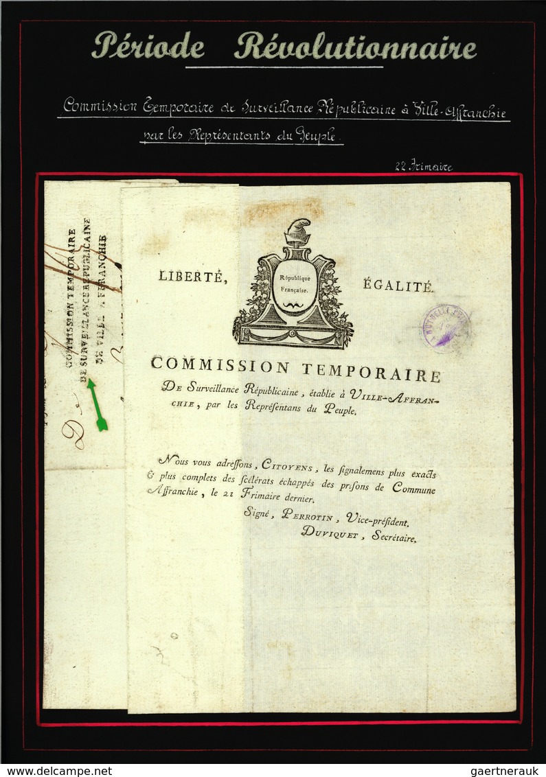 Br Frankreich - Vorphilatelie: 1797/1805 (ca.) Collection of approx. 200 letters (letter contents)inclu