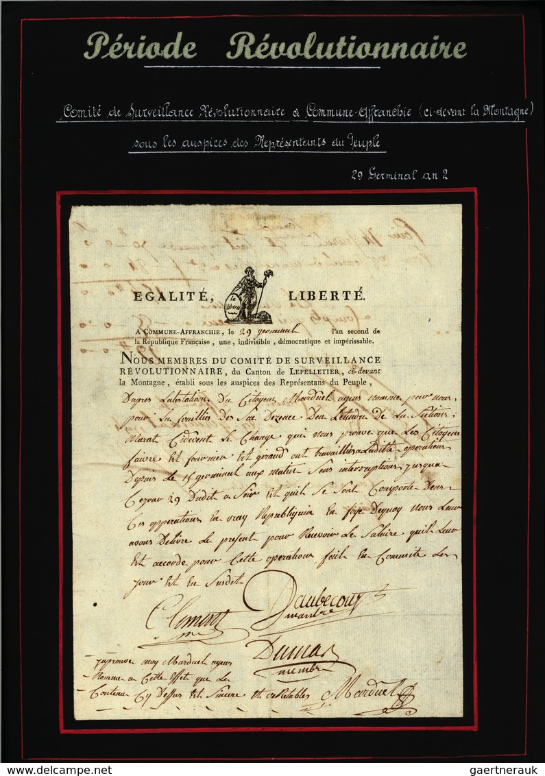 Br Frankreich - Vorphilatelie: 1797/1805 (ca.) Collection of approx. 200 letters (letter contents)inclu