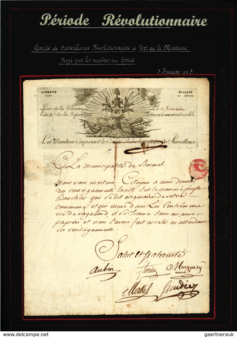 Br Frankreich - Vorphilatelie: 1797/1805 (ca.) Collection of approx. 200 letters (letter contents)inclu