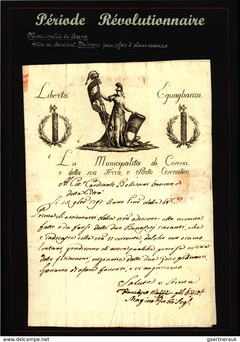 Br Frankreich - Vorphilatelie: 1797/1805 (ca.) Collection of approx. 200 letters (letter contents)inclu