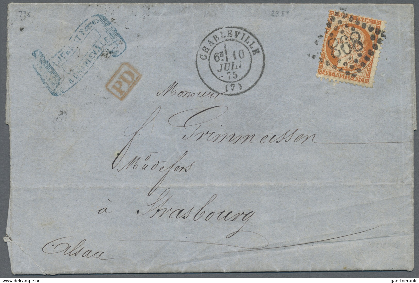 Br Frankreich: 1798/1876, Schöner Kleiner Bestand Von Vorphilabriefen Sowie Ceres Und Napoleon-Frankatu - Gebruikt