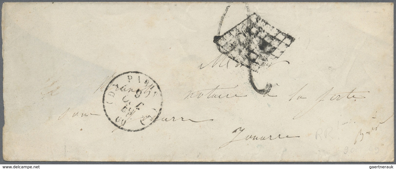 Br Frankreich: 1811/1871, lot of 30 stampless covers from some pre-philately, showing a lovely selectio