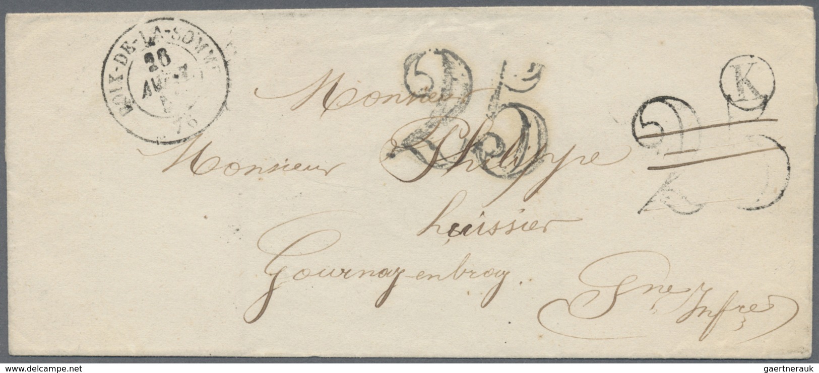 Br Frankreich: 1811/1871, lot of 30 stampless covers from some pre-philately, showing a lovely selectio