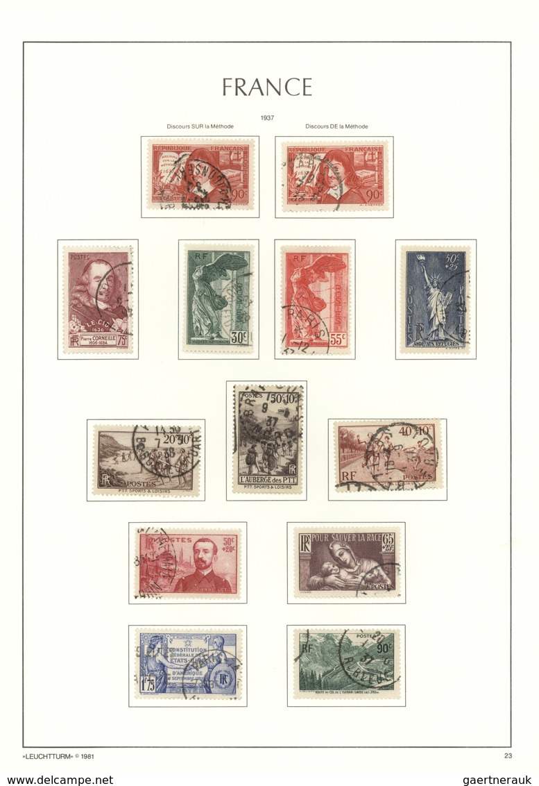 O Frankreich: 1849/1990, extensive collection in three binders, complete about many years, incl. a lot