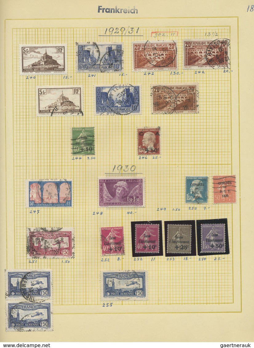 O/*/** Frankreich: 1849/1969, Mint And Used Collection On Album Pages, Slightly Varied But Overall Quite Go - Usati