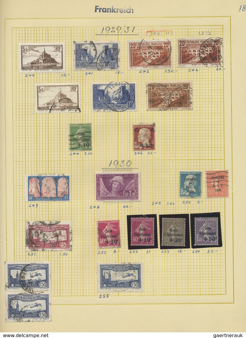 O/*/** Frankreich: 1849/1969, Mint And Used Collection On Album Pages, Slightly Varied But Overall Quite Go - Oblitérés