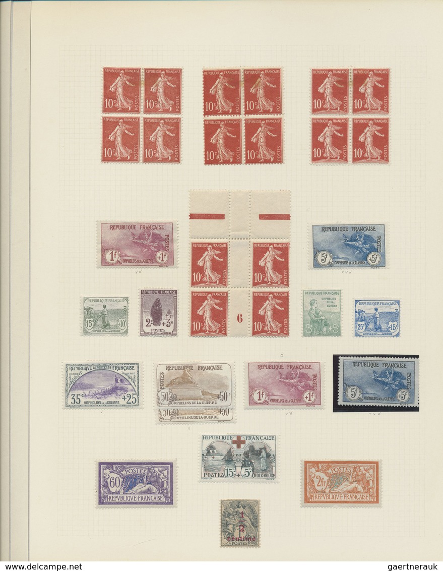 */**/O Frankreich: 1849/1960, A superb mint collection, the first issue mainly used incl. MiNr. 7 (1 Fr. ca