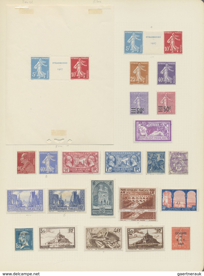 */**/O Frankreich: 1849/1960, A superb mint collection, the first issue mainly used incl. MiNr. 7 (1 Fr. ca