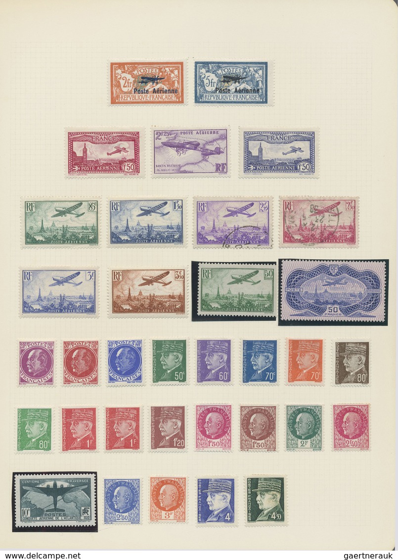 */**/O Frankreich: 1849/1960, A superb mint collection, the first issue mainly used incl. MiNr. 7 (1 Fr. ca