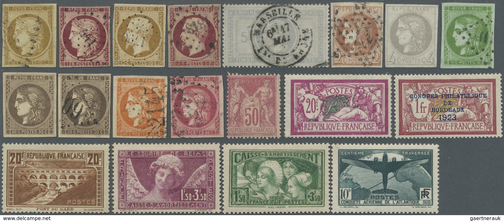 */O/Brfst Frankreich: 1849/1944, Mint And Used Collection In A Lindner Album, Slightly Varied But Overall Quit - Oblitérés