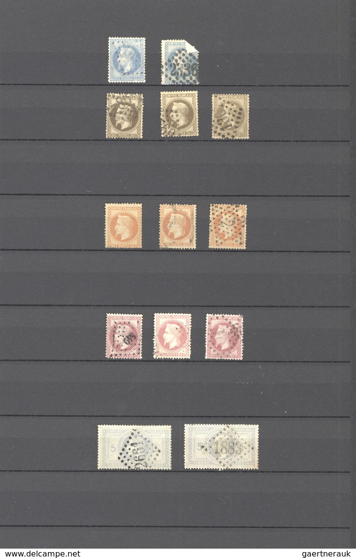 O/*/Br Frankreich: 1849/1940 (ca.), Used And Mint Collection In A Stockbook, Varied Condition, From Some Be - Oblitérés