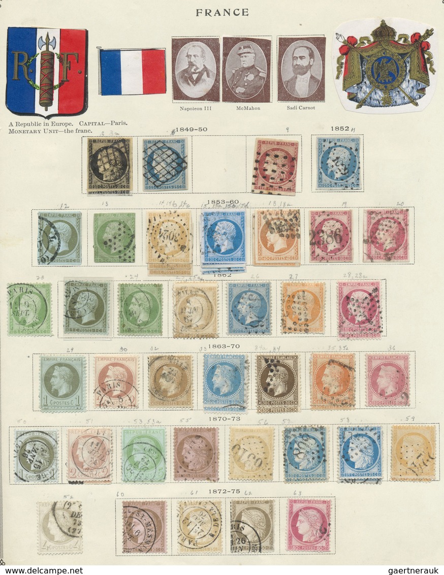 O/* Frankreich: 1849/1940, Used And Mint Collection On Album Pages, From Classic Issues With Several Bet - Oblitérés