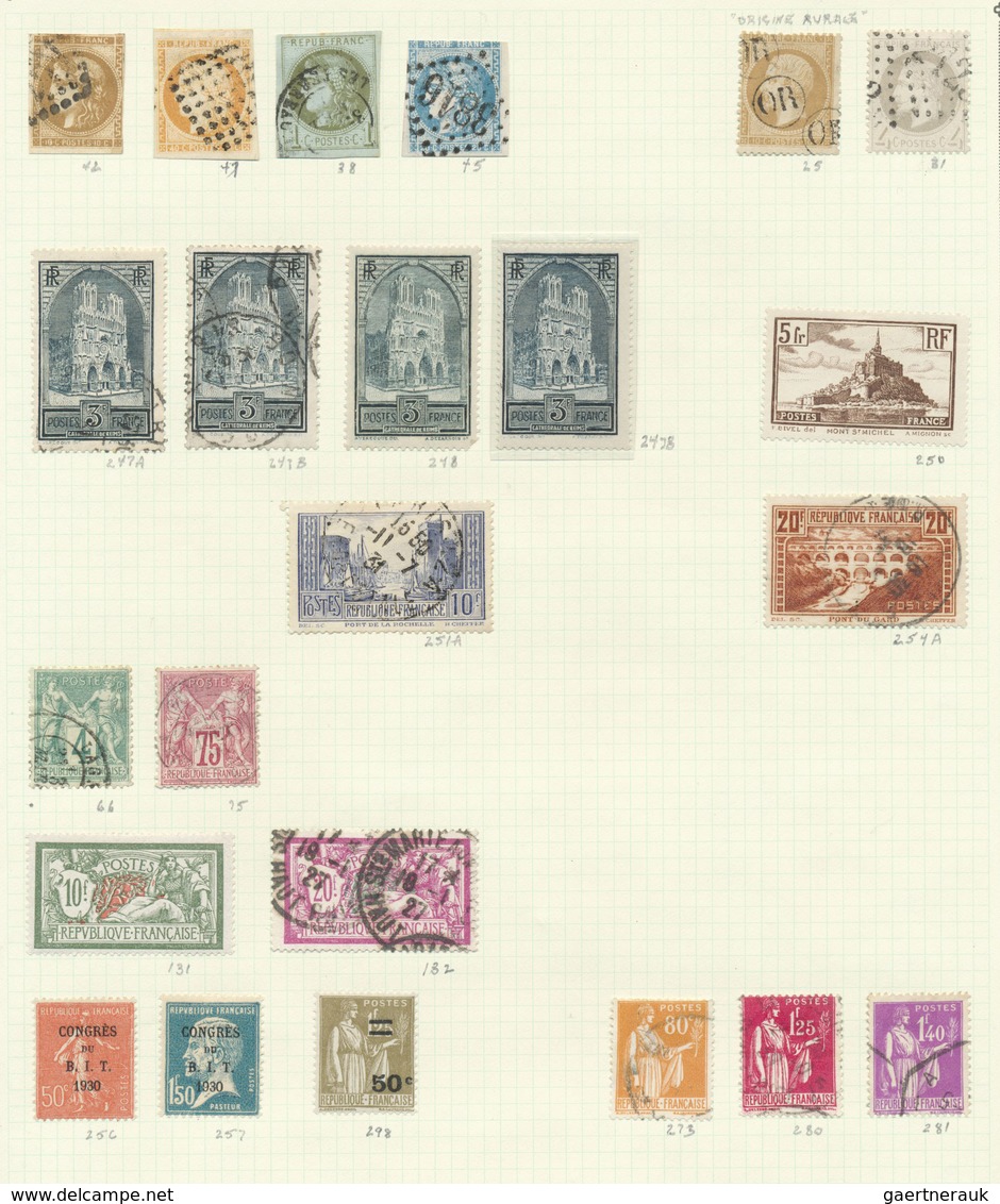 O/* Frankreich: 1849/1940, Used And Mint Collection On Album Pages, From Classic Issues With Several Bet - Oblitérés