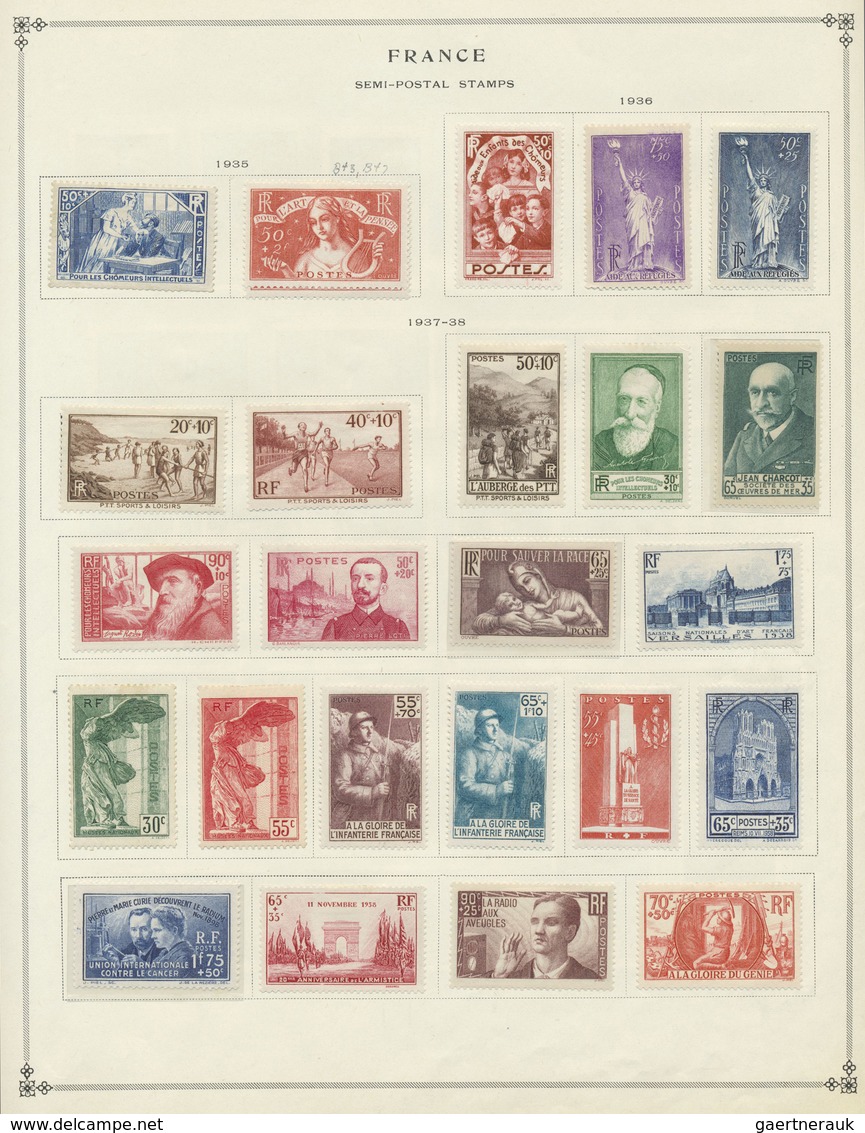 O/* Frankreich: 1849/1940, used and mint collection on album pages, from classic issues with several bet