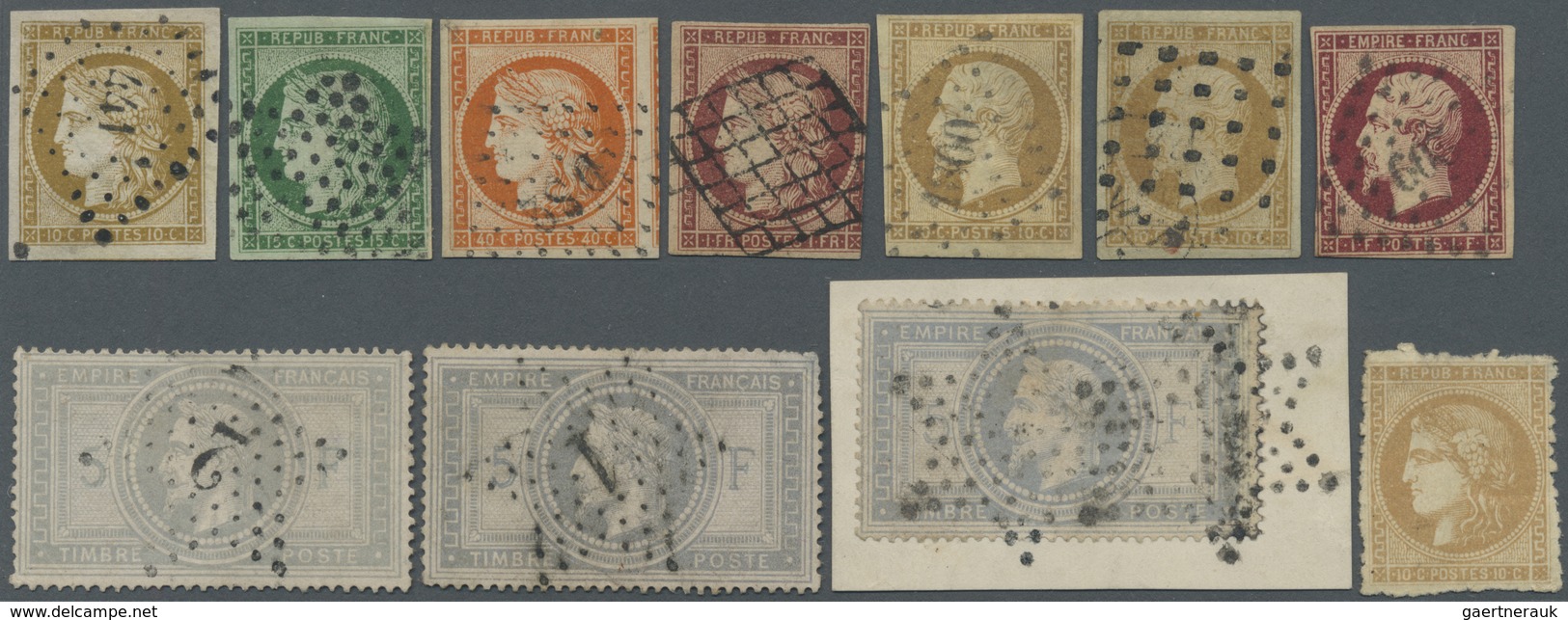 O/*/**/Brfst/(*) Frankreich: 1849/1900, Used And Mint Collection/accumulation Of Apprx. 360 Classic And Semi-classic - Oblitérés