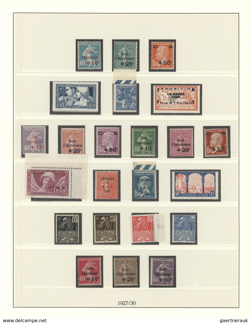 **/*/O Frankreich: 1849/2016, Umfangreiche postfrische Sammlung (im Anfangsbereich bis ca. 1900 meist ungeb