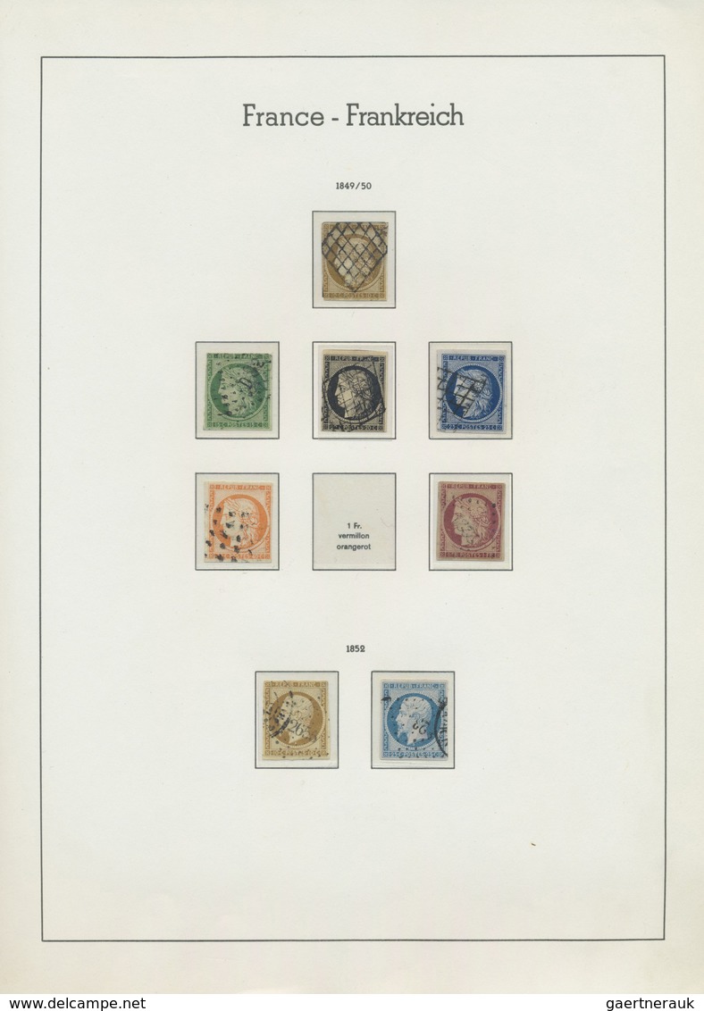 O/*/** Frankreich: 1849-2007, Gestempelte, Streckenweise Zusätzlich Postfrische Sammlung In 8 Vordruck-Albe - Oblitérés