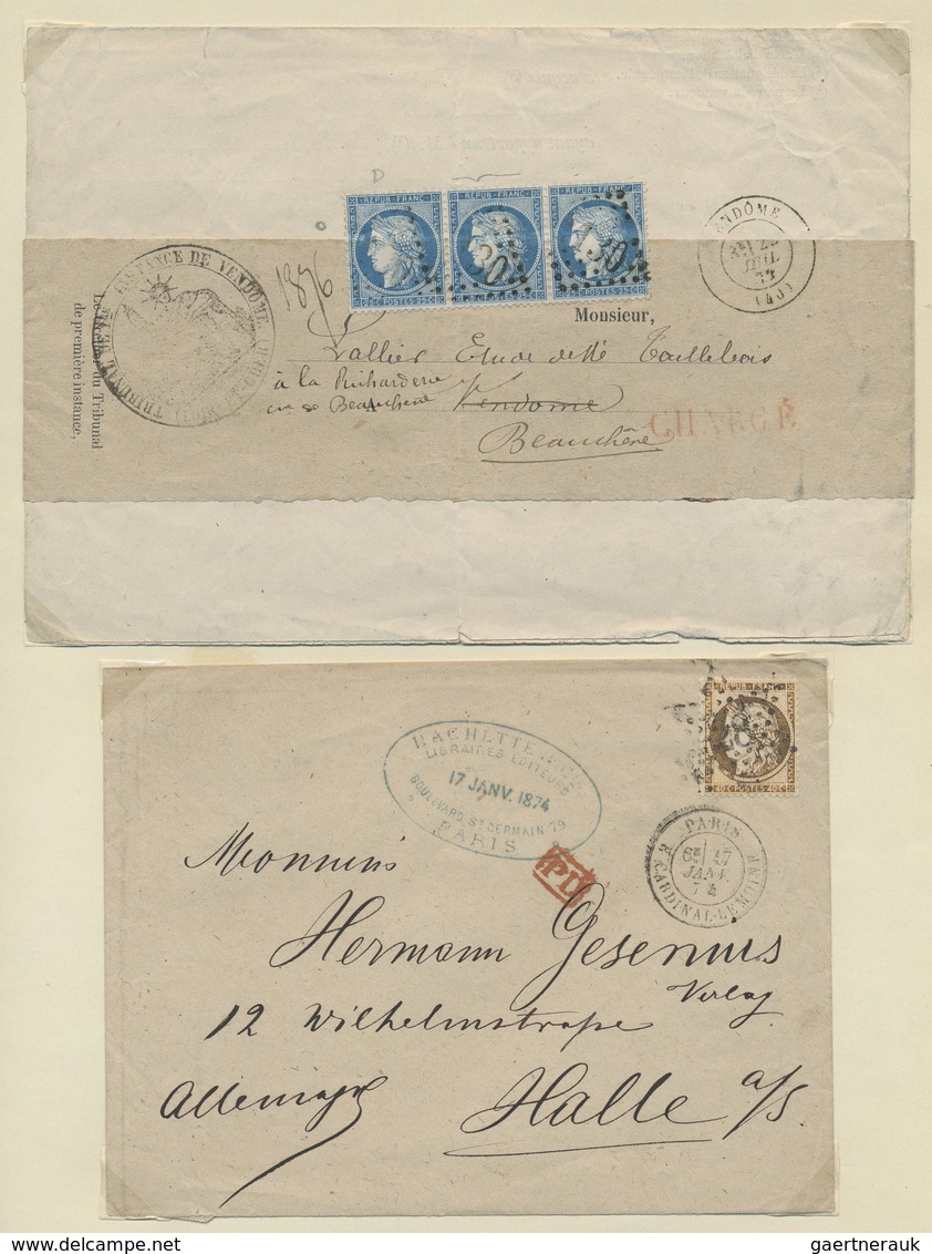 O/*/Br Frankreich: 1850/1970 Ca., Cancelled And Unused, Very Solid Ground Stock Collection With Envelopes I - Oblitérés