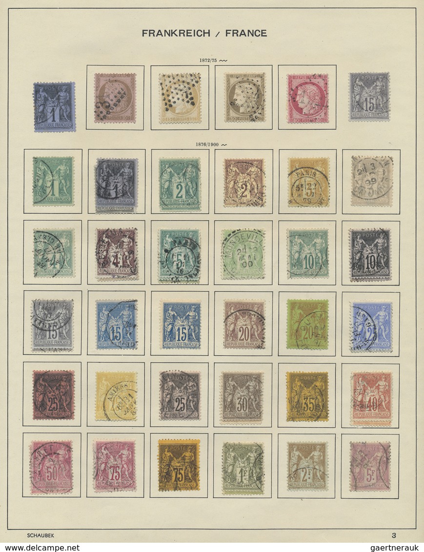 O/*/Br Frankreich: 1850/1970 Ca., Cancelled And Unused, Very Solid Ground Stock Collection With Envelopes I - Oblitérés