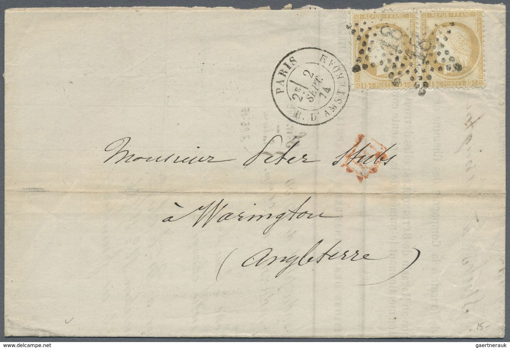 Br Frankreich: 1850/1875, CERES And NAPOLEON (various Issues), Holding Of Apprx. 540 Entires, Varied Co - Gebruikt