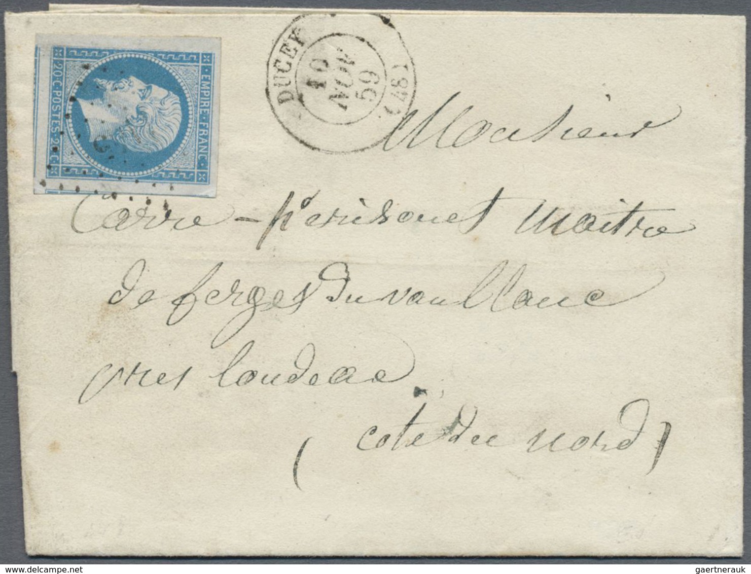 O/Br Frankreich: 1852/1862, NAPOLEON, Group Of Seven Stamps And Four Covers, All Stamps Showing EXTRAORDI - Oblitérés