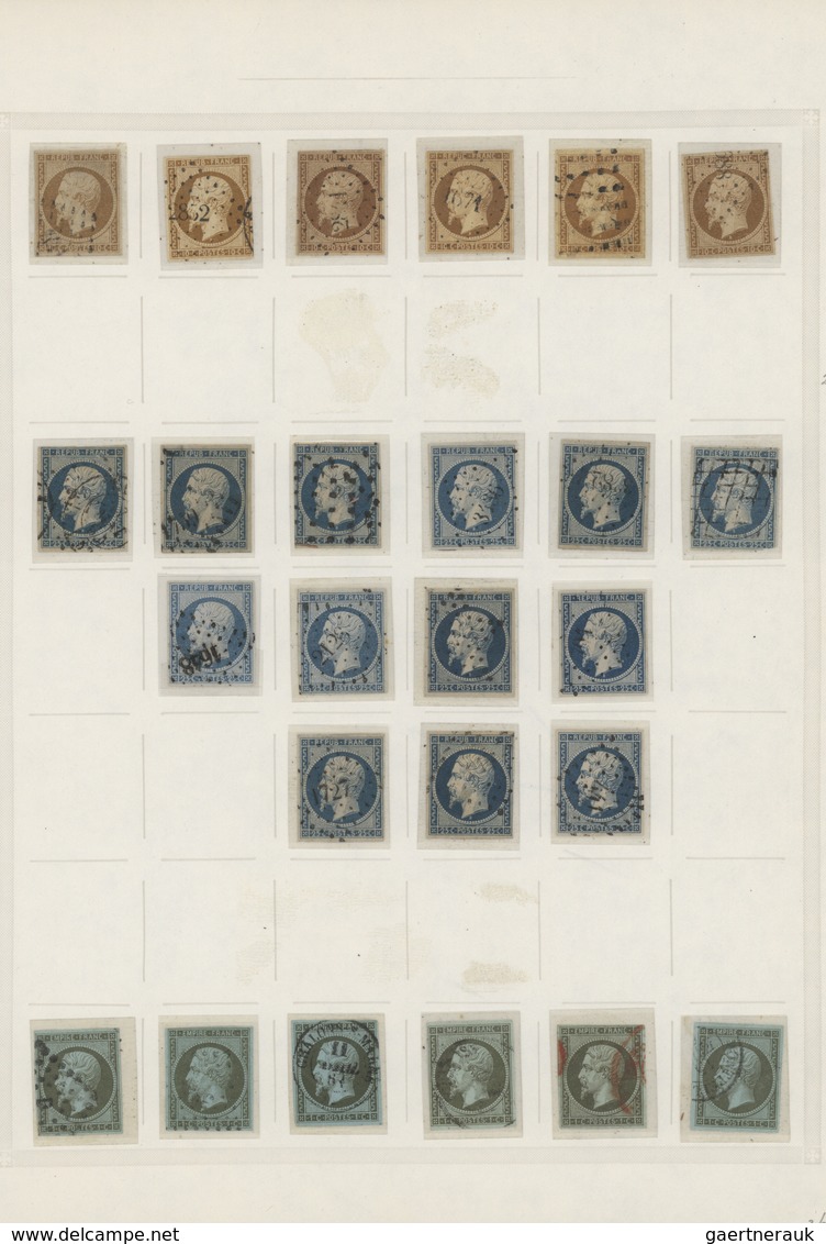 O Frankreich: 1852/1860 (ca.), NAPOLEON PRESIDENCE AND EMPIRE ND, Specialised Collection Of Apprx. 320 - Oblitérés