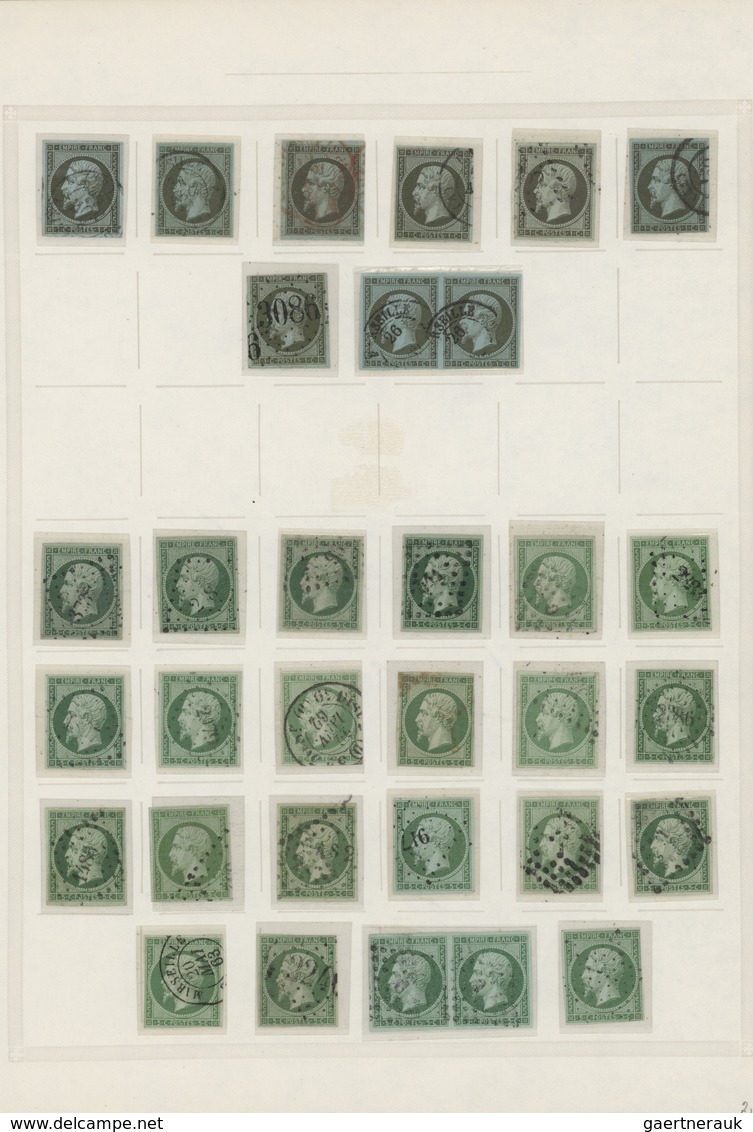 O Frankreich: 1852/1860 (ca.), NAPOLEON PRESIDENCE AND EMPIRE ND, Specialised Collection Of Apprx. 320 - Oblitérés