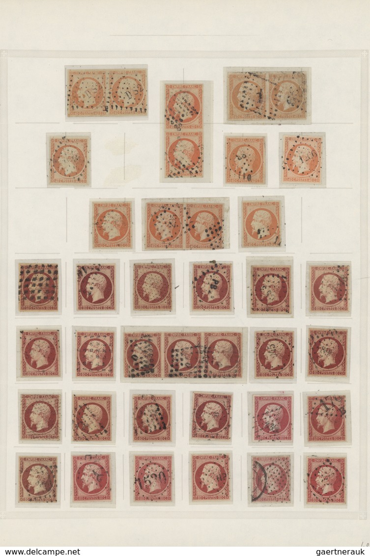 O Frankreich: 1852/1860 (ca.), NAPOLEON PRESIDENCE AND EMPIRE ND, Specialised Collection Of Apprx. 320 - Oblitérés