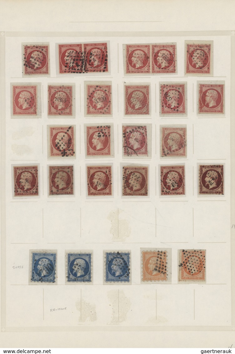 O Frankreich: 1852/1860 (ca.), NAPOLEON PRESIDENCE AND EMPIRE ND, Specialised Collection Of Apprx. 320 - Oblitérés