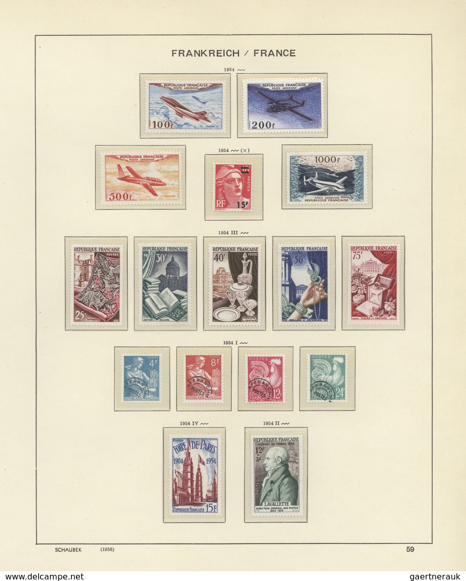 **/O Frankreich: 1853/1981 (ca.), Gestempelte Sammlung Im Schaubek-Vordruckalbum Ab Klassik Mit Wenig Inh - Oblitérés