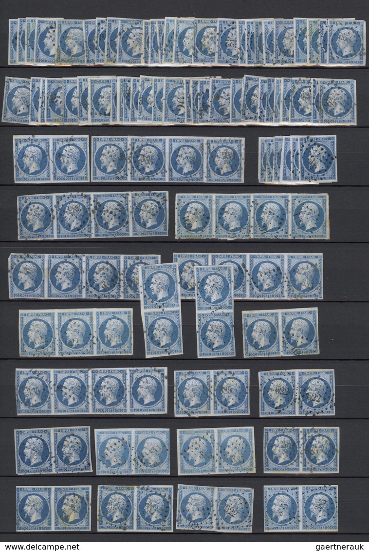 O Frankreich: 1853/1875 (ca.), Accumulation Of Apprx. 630 Stamps, Some In Varied Condition, Main Value - Oblitérés