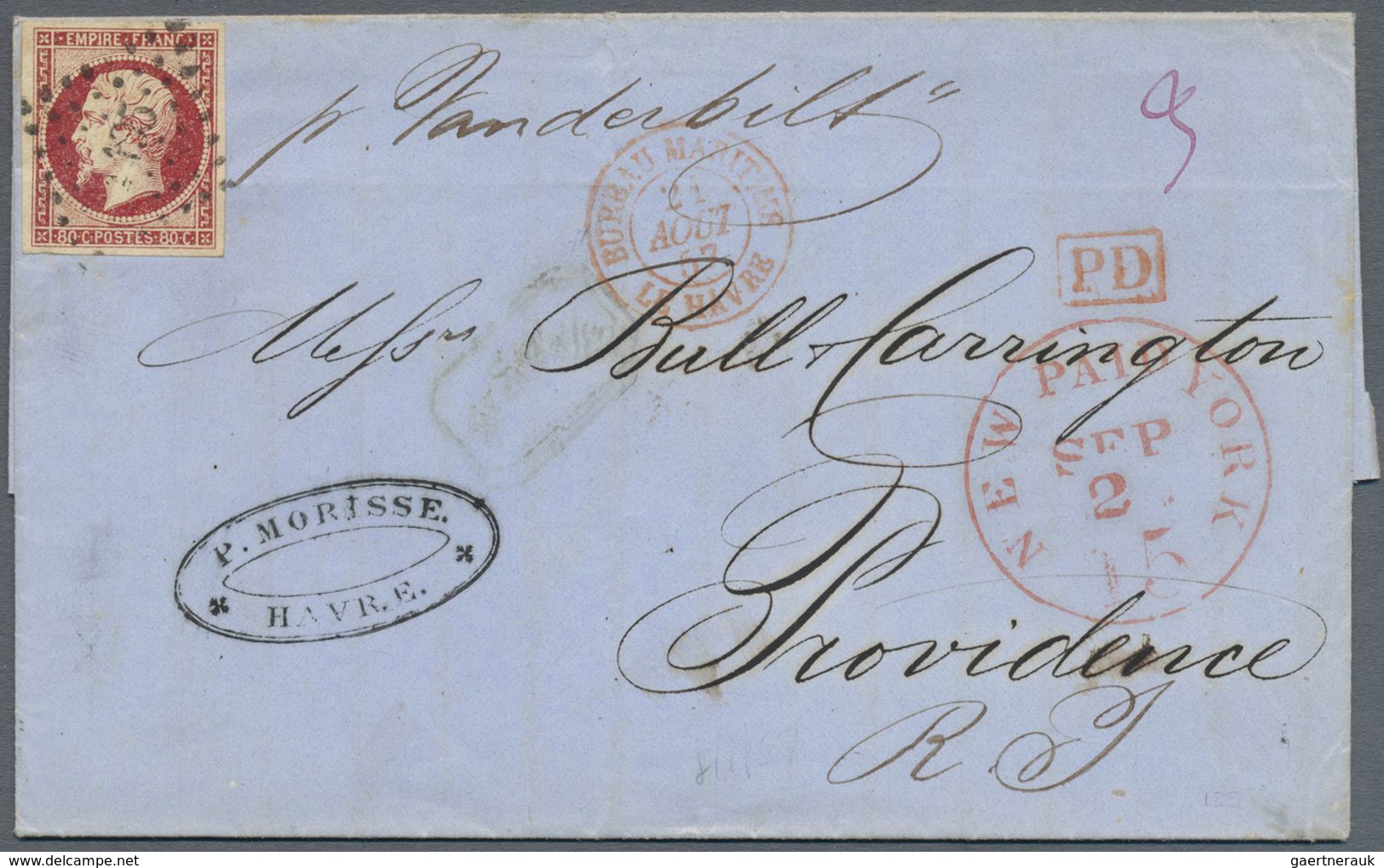 Br Frankreich: 1856/1975, Mail To USA, Holding Of Apprx. 70 Entires To USA Bearing Frankings Ceres And - Oblitérés