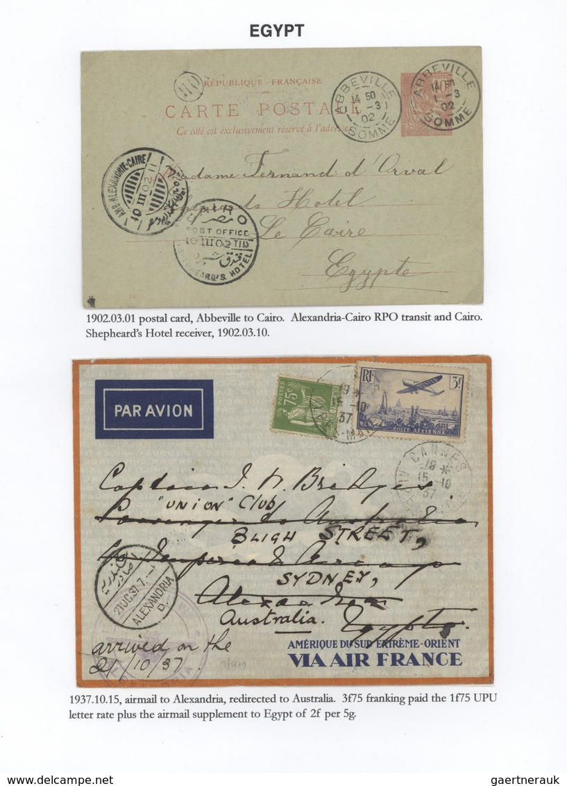Br/GA Frankreich: 1857/1993, MAIL TO DESTINATIONS ABROAD (incl. A Few Incoming), Collection Of Apprx. 185 - Oblitérés