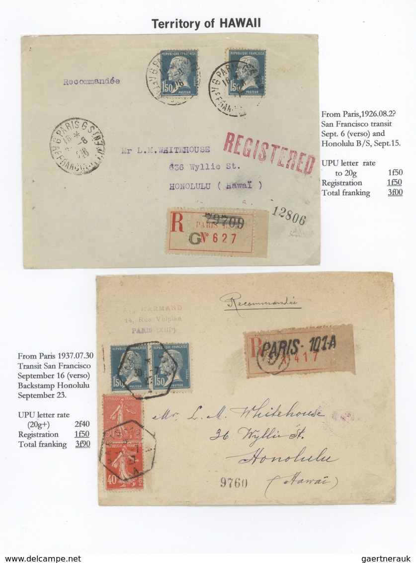 Br/GA Frankreich: 1857/1993, MAIL TO DESTINATIONS ABROAD (incl. a few incoming), collection of apprx. 185